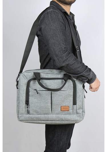 Woys Bags 15.6" Gri Evrak Bilgisayar Notebook Laptop Çantası