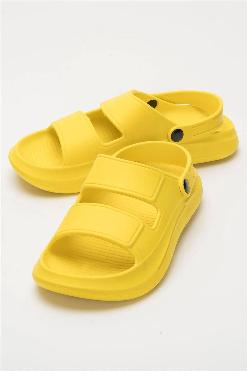 Unisex Ortopedik Deniz Havuz Terliği Sandalet Sarı Sarı