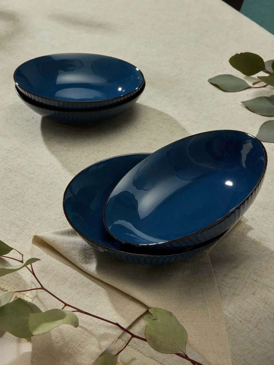 Unifico Celeste Blue 20 Cm 4 Adet Çorba İçin Derin Tabaklar 296145784 Mavi