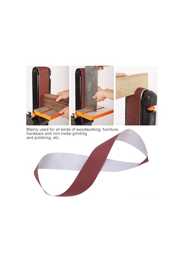 Symbee Ahşap Ve Mobilya Taşlama İçin 10 Adet 740x40mm 60 Zımpara Aluminyum Zirkonyum Zımparalık Kayış