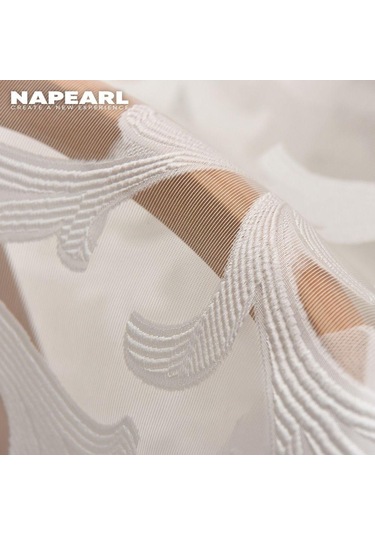 Beyaz 1 Pc Napearl Jakarlı Sırf Ev Dekor Için Jakarlı Tül Perde