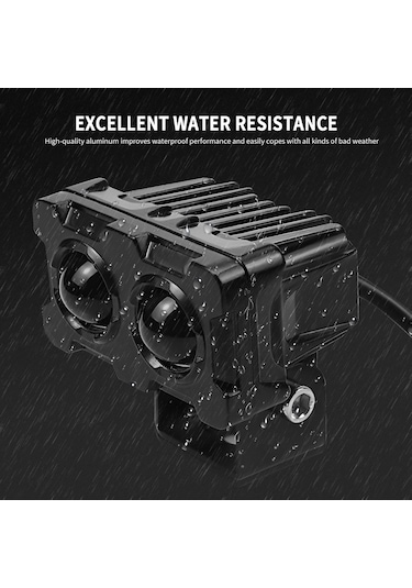 Youtek 12-85v Alüminyum Araç Led Farları, 45w Beyaz/30w Sarı Işık, Ip65 Su Geçirmez, Kol Saçma, Çiftli Paket Siyah