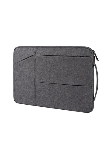 St02 Büyük Kapasiteli Su Geçirmez Şok Emici Laptop Çanta, Boyut: 14.1-15.4 İnç Derin Gökyüzü Grisi Siya