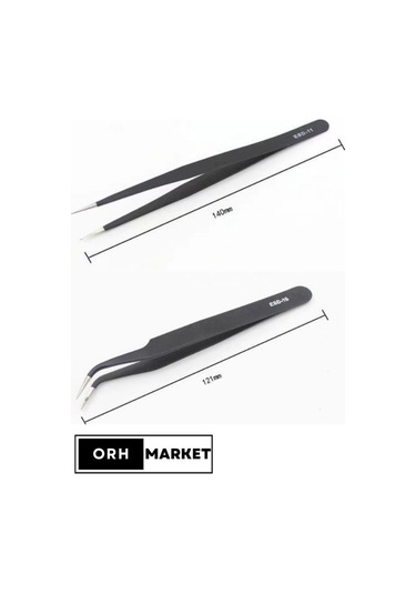 Antistatik ESD Cımbız Seti – ESD-11 ve ESD-15 Karbon Fiber Hassas Elektronik Cımbızlar (2'li Set)