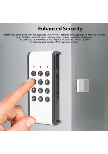 Padalink Dolapların, Gardıropların Ve Dolapların İçin Dokunmatik Parola Akıllı Kilit 4 Aaa Pil Kullanıır, Pil İçermez