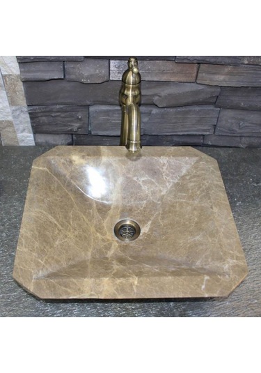 Light Emperador Kare Çanak Lavabo