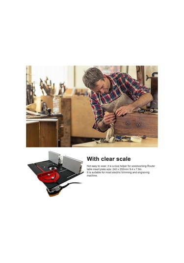 E22800-3 Yönlendirici Tablo Ekleme Plakası Alüminyum Alaşımlı