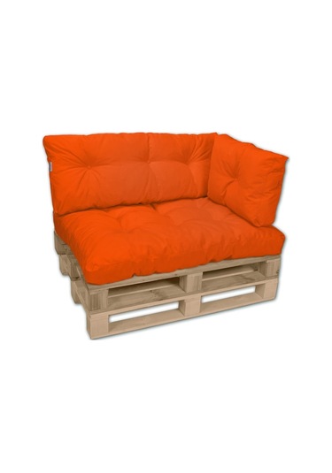 Dekosoy Dış Ve Iç Mekan Palet Minderi Takımı - Turuncu 3 Lü