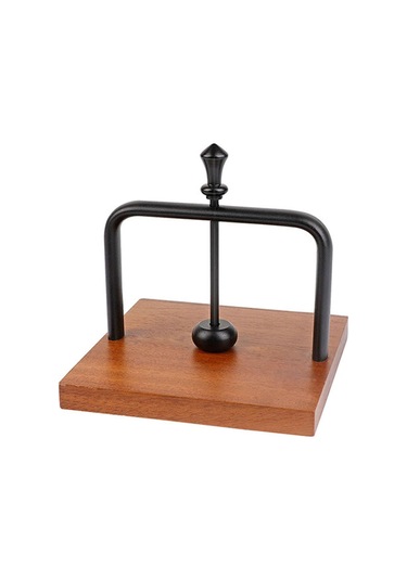 Homyl Tezgah Peçetelik Masa Üstü Mendillik Ahşap Taban Dekoru Siyah