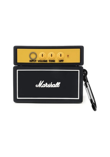 Microsonic Aipods Uyumlu 4.nesil / Anc Kılıf Cartoon Figürlü Silikon Crtn-fgr-mrshl Siyah - Altın