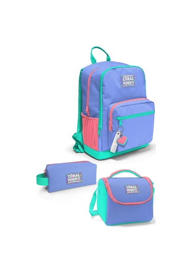 Coral High Derin Mavi Renkli 3 Lü Okul Çanta Seti Set0123641