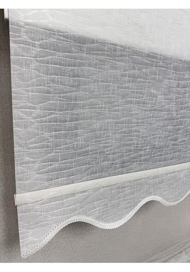 Bbb Keten Kumaşlı Çift Mekanizmalı Tül Stor Perde Tsk1004 Krem