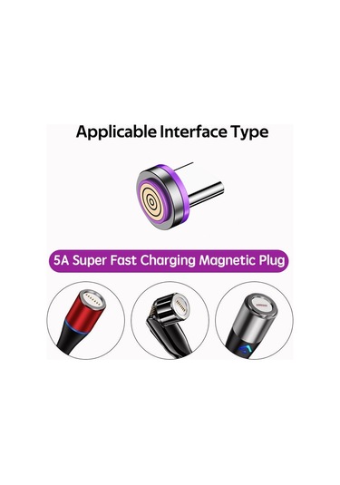 Yeni 5a Manyetik İpuçları C Tipi Süper Hızlı Şarj Xiaomi Samsung Uyumlu Oppo Hızlı Şarj Usb Kablosu Adaptörü Mıknatıs Fişi İphone Uyumlu İçin