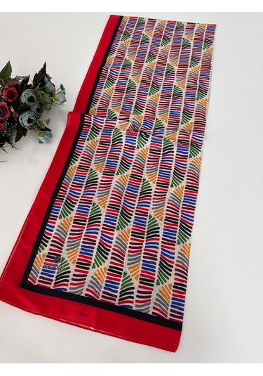 Quare Soft Pamuklu Desenli Şal Ldsq1108-28664 Çok Renkli