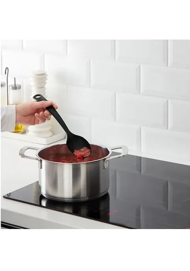 Sumuhome Gnarp Mutfak Gereçleri Seti Maşa Kaşık Spatula Siyah 3 Parça Siyah