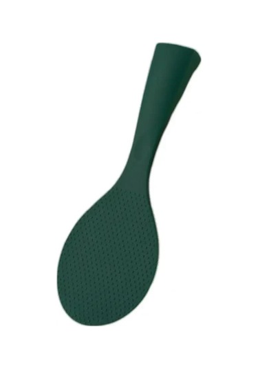 Pirinç Kaşığı Gıda Sınıfı Isıya Dayanıklı Kürek Silikon Ayaklı Tip Pirinç Spatula Yemek Servis Pirinç Küreği Mutfak Aleti Yeşil
