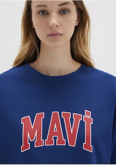 Mavi - Mavi Logo Baskılı Lacivert Tişört 1600843-82625 Lacivert