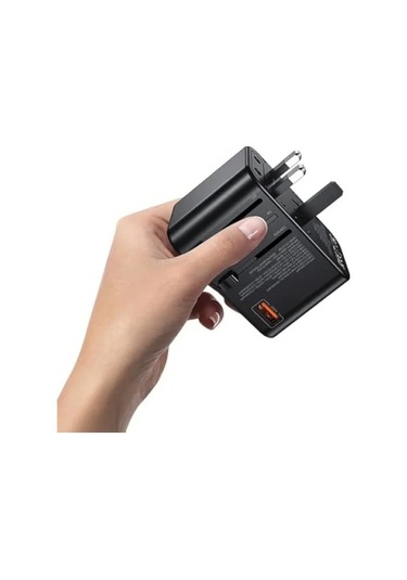 Evrensel Seyahat Priz Dönüştürücü Adaptör - 45w, 2x Usb Ve 3x Type-c Girişi