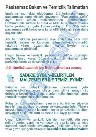 50cm Açık Ağız Duvar Şelalesi Bahçe Su Perdesi Et Kalınlığı 1.5mm