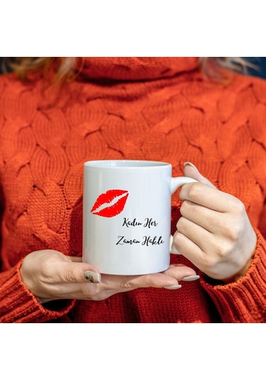 Kadın Herzaman Haklı Tasarımlı Kupa Bardak 7492