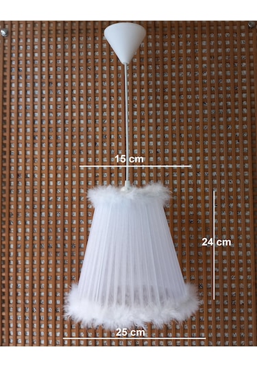 N-55 Beyaz Organze Yatak Odası Çocuk Ve Bebek Odası Avize Beyaz Beyaz