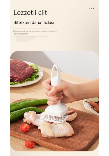 Jzcat 304 Paslanmaz Çelik Mutfak Taşınabilir Et Çekici-siyah