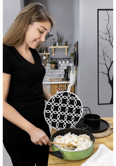 Şık Ve Pratik Demlematik: Pilav Demleme Örtüsü , Tencere Kapağı Bonesisiyah Zincir