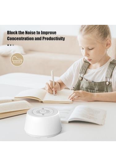 Geekyou Bebe Uyku Aleti: Beyaz Gürültü Makinesi, 9 Doğa Sesli, Isımsı Soluk Gece Lambası Ve 3 Zamanlayıcı Ayarı Siyah Diğer