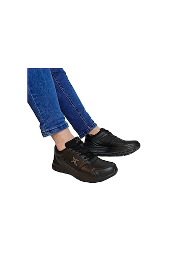 Kinetix Kalen Pu Siyah Hafif Ve Rahat Günlük Spor Ayakkabı Siyah