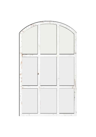 Pazly Taklit Suntek Kemerli Izgara Duvar Bölmesi Ayna Beyaz