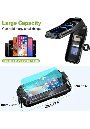 Su Geçirmez Telefon Tutucu 360 Dönebilen Titreşim Önleyici Akıllı Telefon Tutucu Dokunmatik Ekranl Diğer