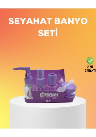 Seyahat Bakım Seti 5 Parça Sızdırmaz Şeffaf Kapaklı 30ml
