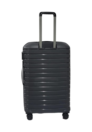 Oleets Büyük Boy Polipropilen Süper Esnek Kırılmaz Tekerlekli Valiz Bavul Füme