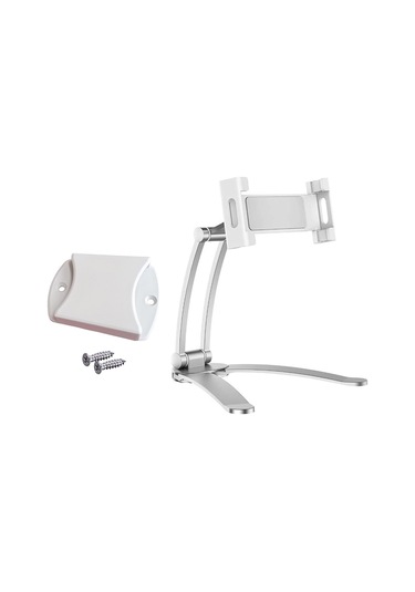 Suntek Duvara Monte Masaüstü Cep Telefonu Tablet Tutucu Stand Gümüş S