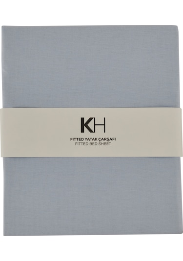 Karaca Home Basic %100 Pamuk King Kişilik Lastikli Çarşaf Mavi
