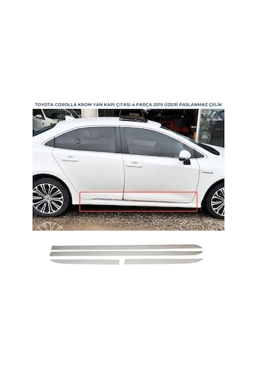 Toyota Corolla Krom Yan Kapı Çıtası 4 Parça 2019 Ve Sonrası