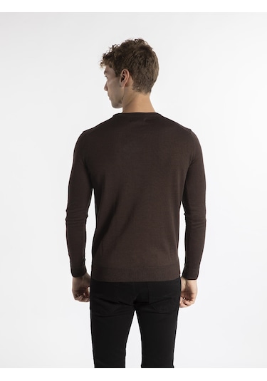 Trussardi Trussardı Erkek Kazak  TRRD003626 Kahverengi