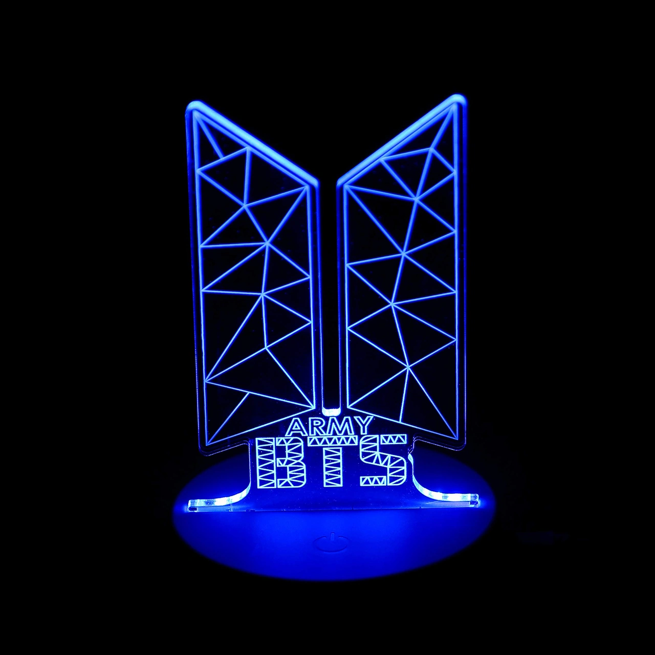 Yuntech01 Army Hediyesi 16 Renkli Led Masa Lambası - Usb Ve Uzaktan Kumandalı Akrilik Gece Lambası Odanız İçin Beyaz