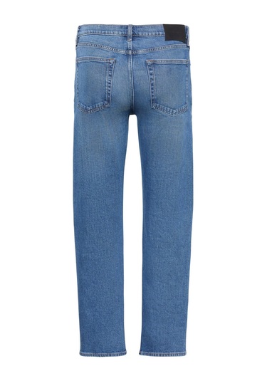 Calvin Klein Erkek Dar Paçalı Düz Kesim Diggory Mavi Jean-13826 Mavi