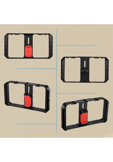 Kangvka Ulanzi U-rig Pro Telefon Video Tutucu, 3 Hot Shoe Desteği İle Geliştirilmiş, İki Kilitleli Sağlam Tutma, Aksesuar Uyumlu