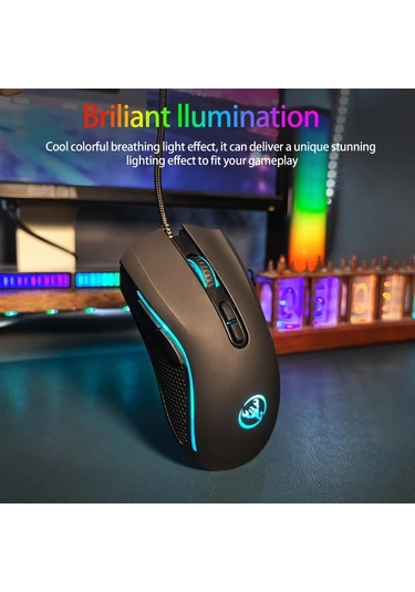 Techbloom V700+a869 White 61 Tuş Rgb Aydınlatmalı Mini Kablolu Oyun Klavyesi Ve Ergonomik Fare Seti Ofis Ve Oyun Kullanımı İçin Diğer