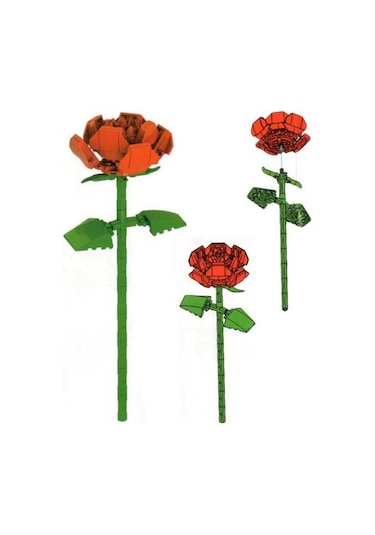 Ctoys Flower Arrangement Mini Blok Red Rose - Ctoy-749