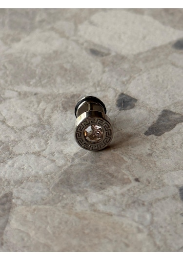 Crystal Taşlı Erkek Küpesi - 1 Adet - Döner Kilit