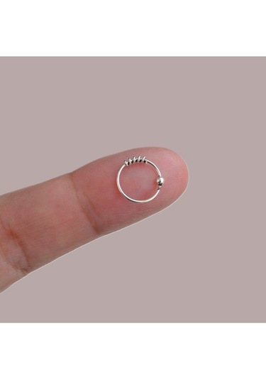 Heppii Antik Halka Model Gümüş Hızma Kıvrım Detaylı Gümüş