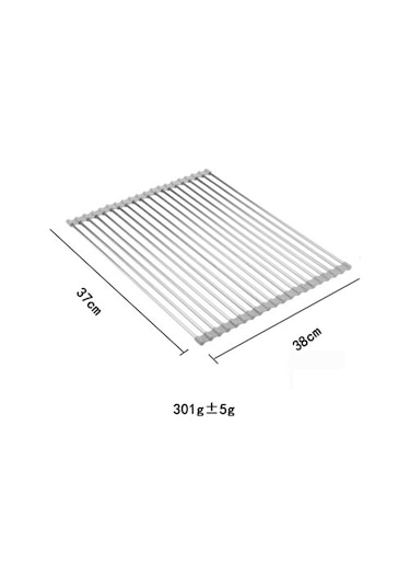 Fabrika Doğrudan Katlanır Paslanmaz Çelik Drenaj Rafı Kase Rafı Lavabo Mutfak Rafı Sebze Ve Meyve Suyu Kontrol Rafı 20 Tüp Küçük Gri Renkli