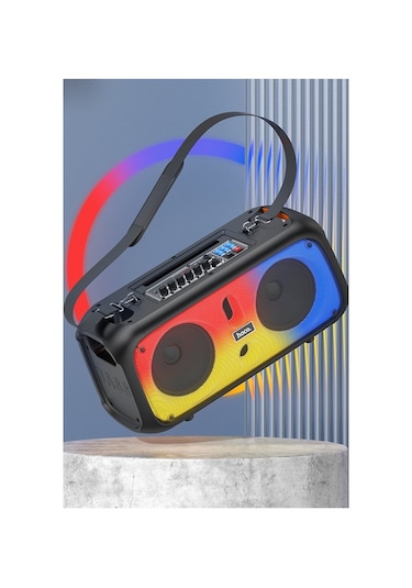 Hoco Bs54 Party Çift Mikrofonlu Bluetooth Rgb Kablosuz Hoparlör -