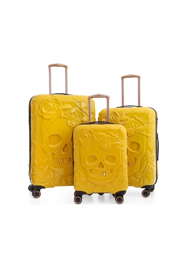 Ççs 5217 Kuru Kafa Polikarbon 3 Lü Valiz Seti-sarı Sarı