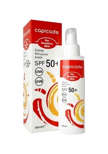 Capicade Kızarık ve Hassas Cilt Güneş Kremi SPF50+ 100 ML