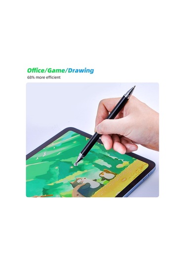 Fonken 3 In 1 Evrensel Android iPhone Tablet Uyumlu Dokunmatik Kalem Siyah
