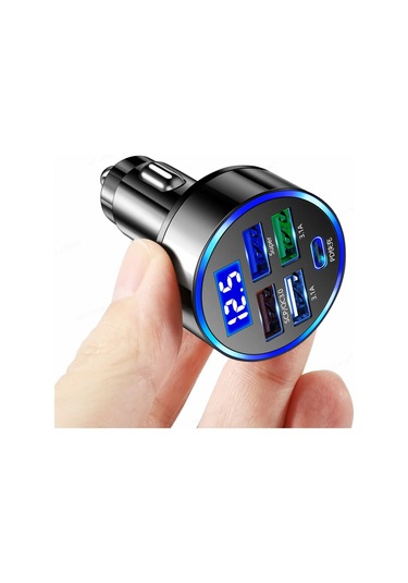 Dawndesslo5 Port Usb Araç Şarjı 250w Hızlı Şarj Adaptörü İphone Uyumlu 11/xiaomi/huawei İçin Arabada Kullanım Evrenseldistribütör Garantili